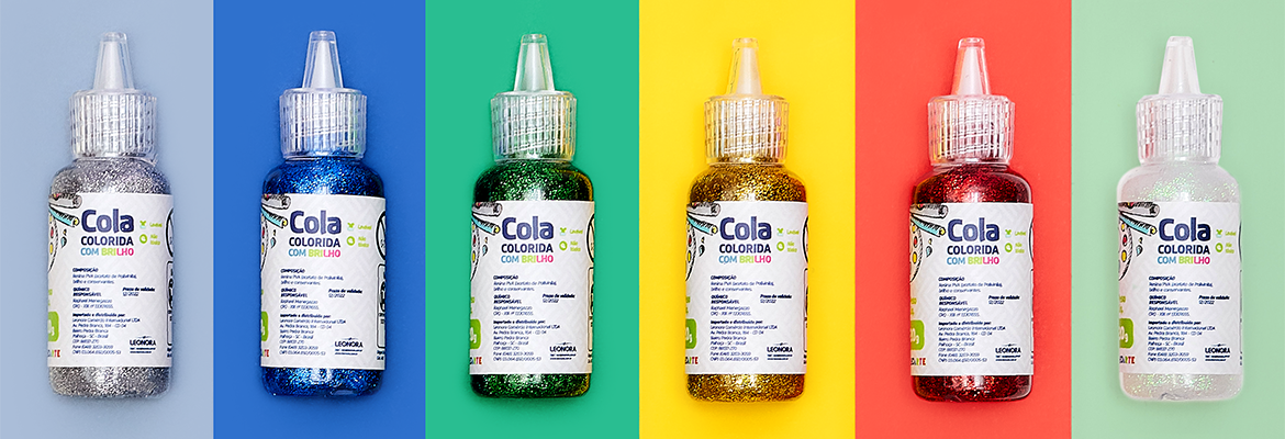 Imagem Banner Produto Cola com Brilho 6 cores