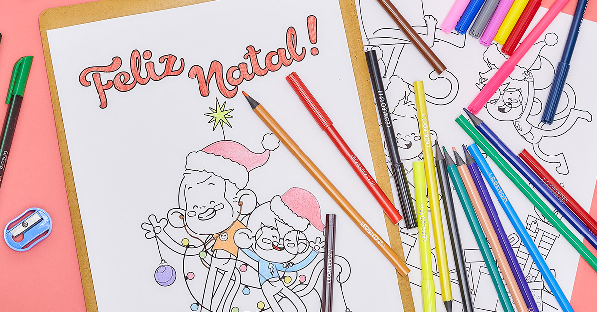 Feliz Natal Para Colorir - Desenhos Para Colorir